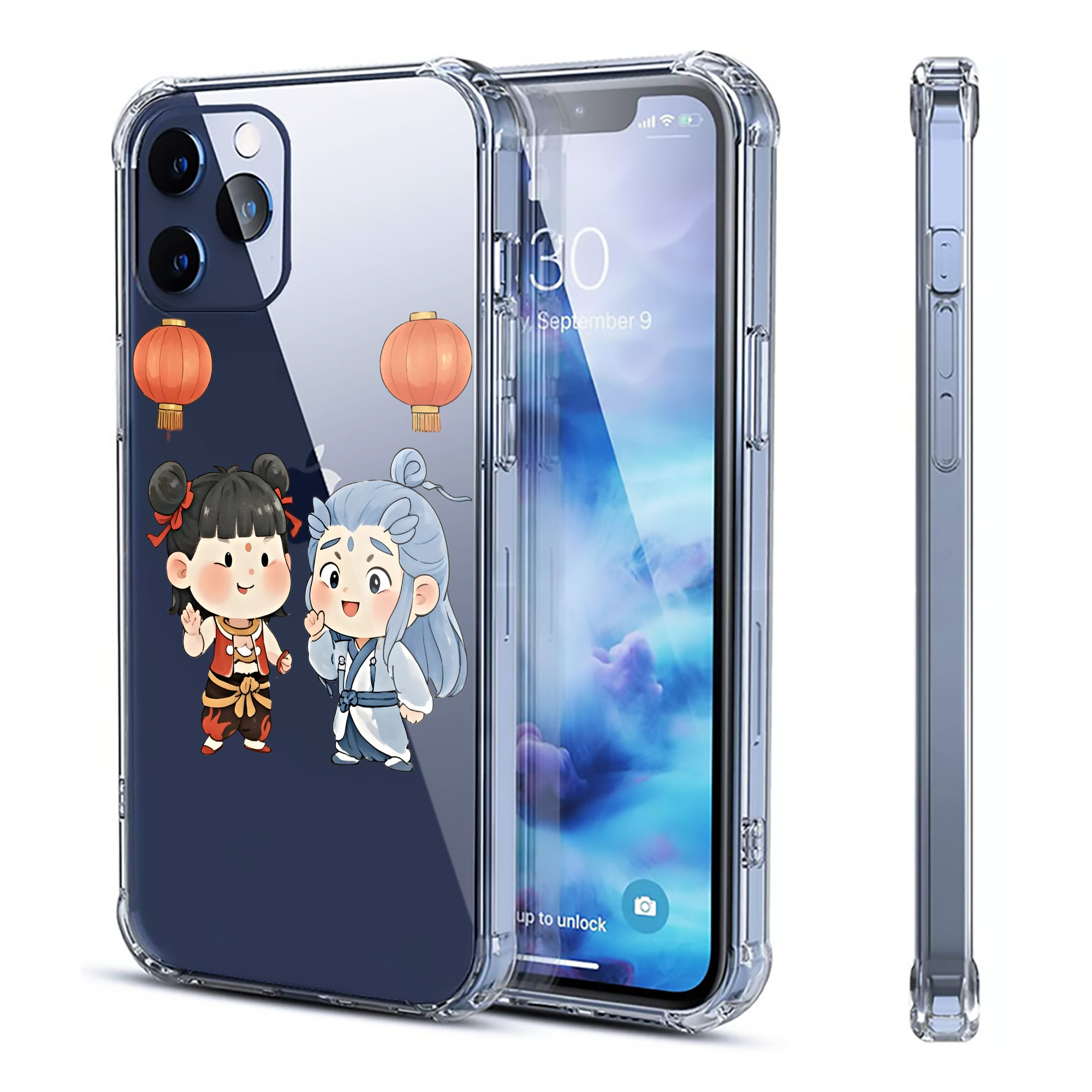 （画像用） Ne Zha 2 ナタ 魔童の大暴れ 【iPhone 12シリーズ対応】透明スマホケース（クリアソフトケース）